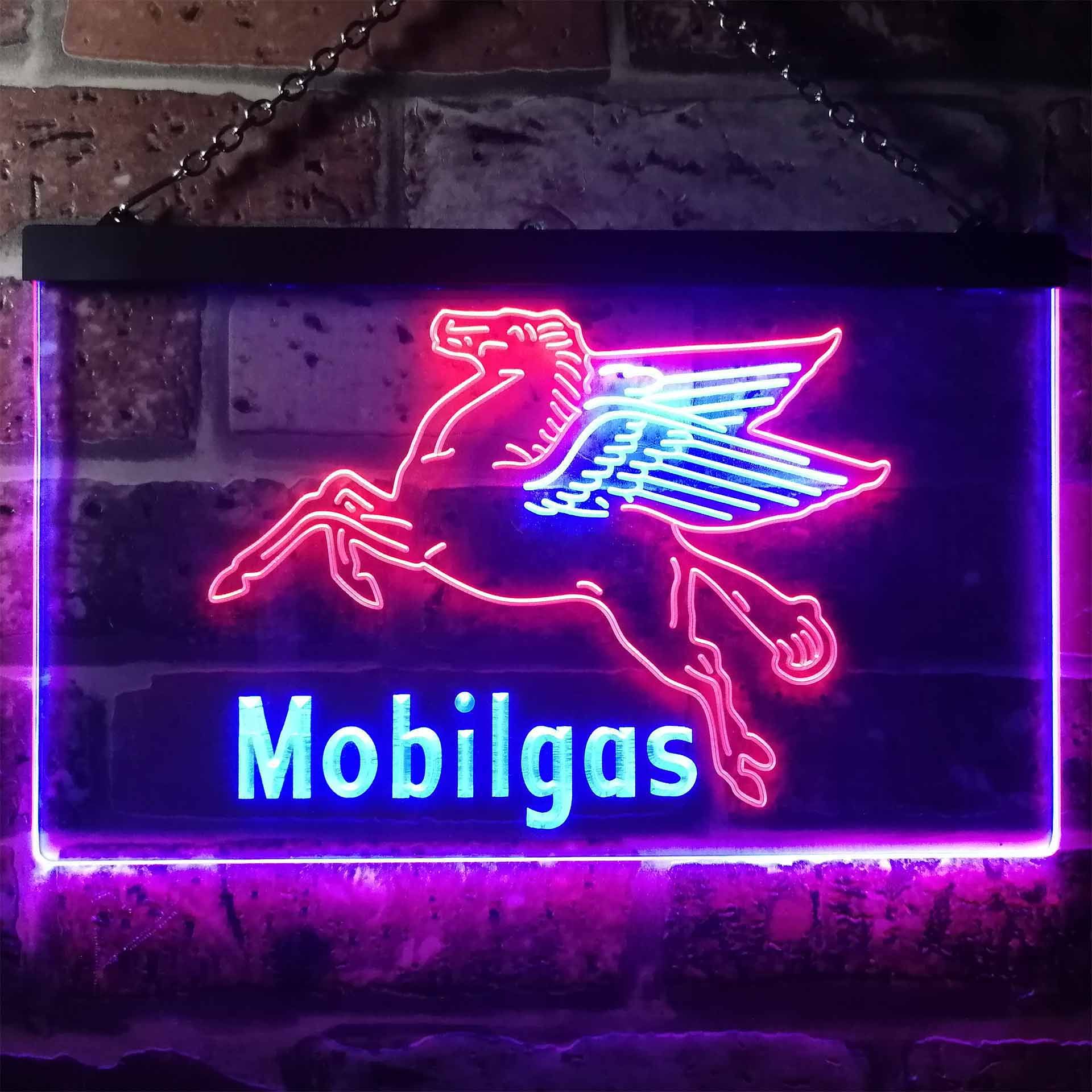 Mobilgas Dual LED Neon Light Sign